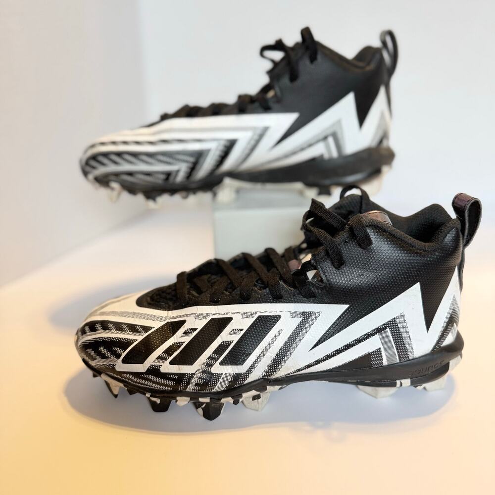 Adidas Freak Youth Football Cleats Size 4 Black White Molded Stud